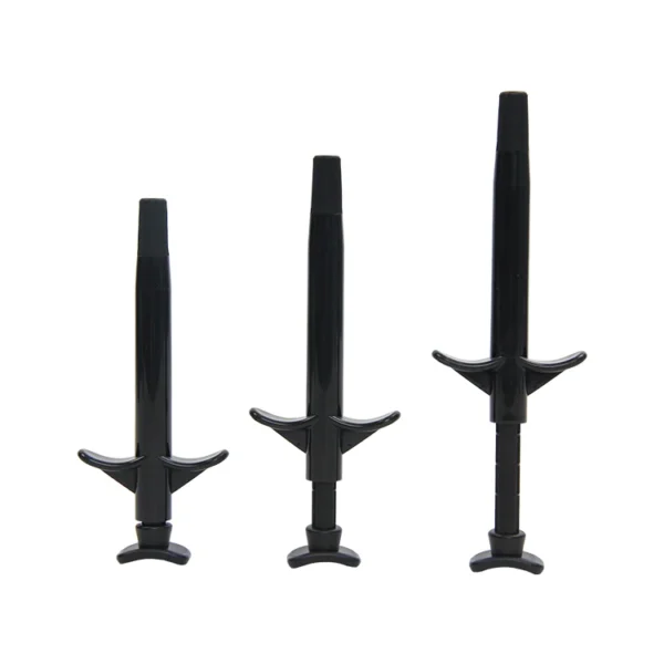 SN030-7 2 mL Black Disposable Flowable Dental Resin Syringe Injector — detail view 3