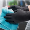 ABC-DG01-9 Powder-Free Disposable Black Nitrile Gloves for Food Handling