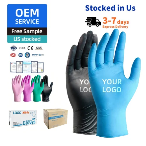 ABC-DG01-5 4 mil Disposable Nitrile Gloves