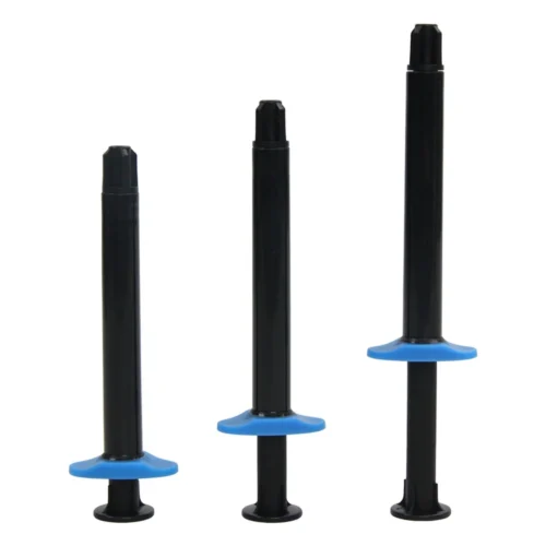 H1af7eb9300cc4d60933d915c4f9af9e33.webp SN030-9 2ml Black Disposable Screw Tip Dental Resin Carrier Syringe for Flowable Composite Restoration