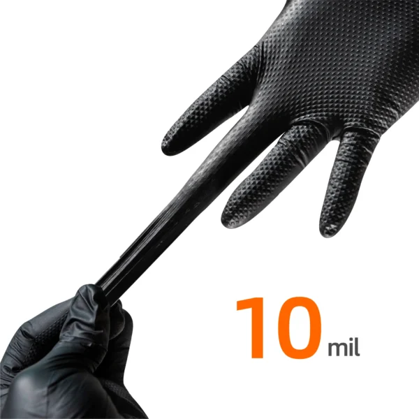 H1f57d5db6444448eaaa0f0124683785ap.webp ABC-NIT01-B-3 8–10 mil Diamond-Textured Nitrile Gloves