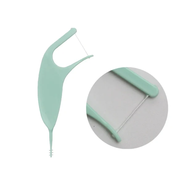 Disposable Dental Floss Toothpick with Proxi-brush - view 4 TC0026 Disposable Dental Floss Toothpick with Proxi-brush — detail view 4