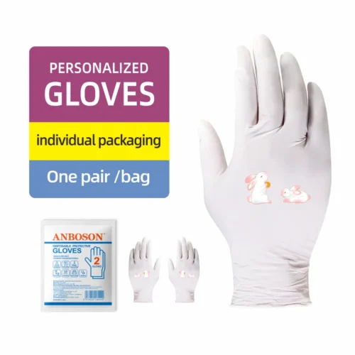 H3341afed5d1f4d07be5d9a2d71040caei.webp ABC-NIT01-5 5 mil White Nitrile Gloves for Beauty and Food Handling