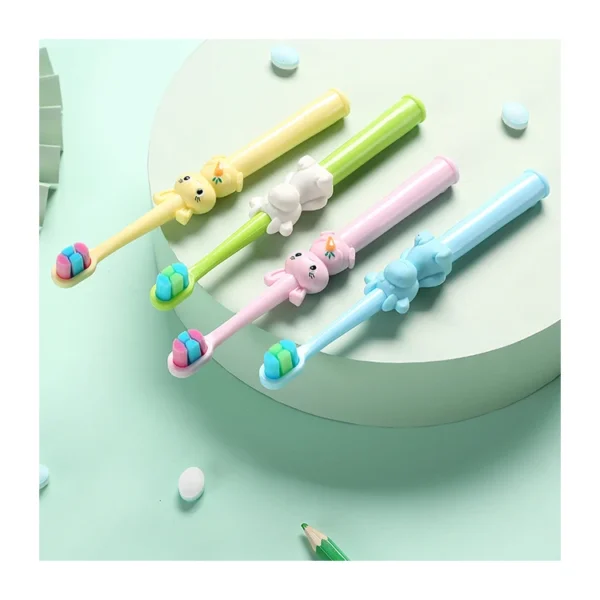 CTB005 0-6 Age Cartoon Rabbit Baby Kids Soft-bristled Toothbrush — detail view 3