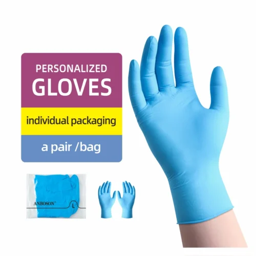 ABC-DG01-2 100-Piece 5 mil Textured Nitrile Gloves