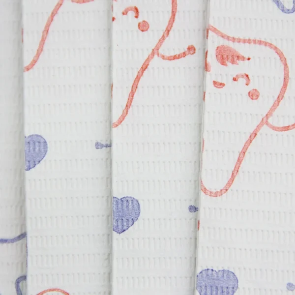 PB017P 2-Ply Paper + 1-Ply Film Printed Patient Dental Bib — detail view 4