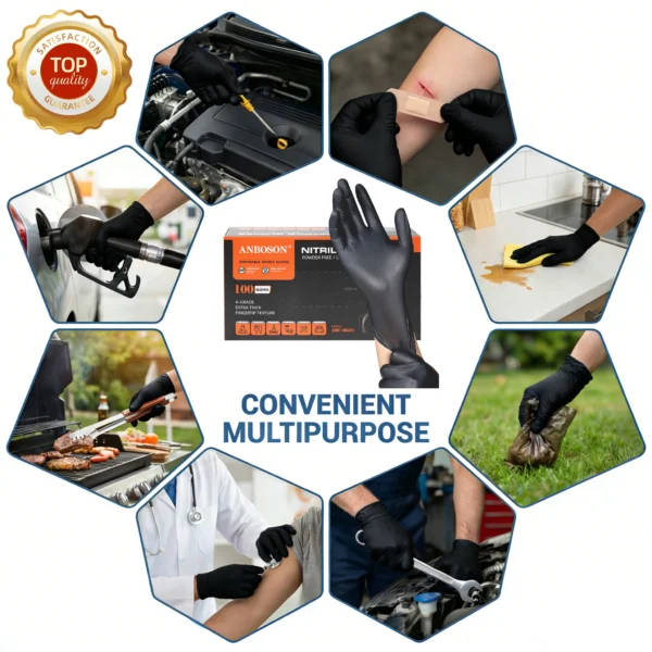 ABC-DG01-11 Non-Sterile Textured Disposable Nitrile Gloves