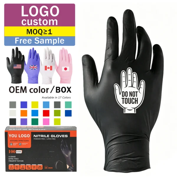 ABC-DG01-11 Non-Sterile Textured Disposable Nitrile Gloves