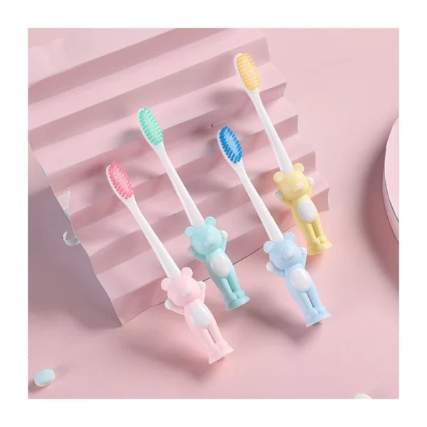 CTB004 5-12 Aged Cute Bear Kid Soft-bristled Dental Toothbrush — detail view 4