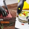ABC-DG01-9 Powder-Free Disposable Black Nitrile Gloves for Food Handling