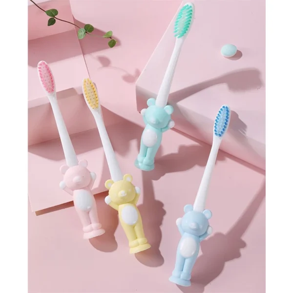 CTB004 5-12 Aged Cute Bear Kid Soft-bristled Dental Toothbrush — detail view 3