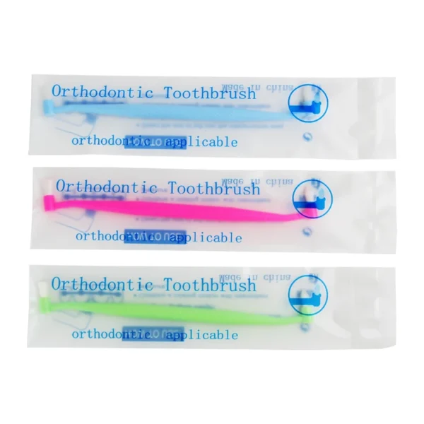 Dual Head Soft Bristle Orthodontic Interdental Toothbrush IB023 Dual Head Soft Bristle Orthodontic Interdental Toothbrush — product view