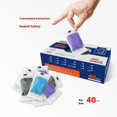 40Pack 40-Pack Disposable Nitrile Safety Gloves