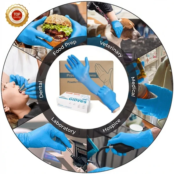 ABC-DG01-5 4 mil Disposable Nitrile Gloves
