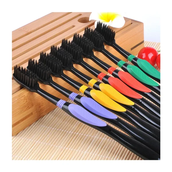 TB0007 Bamboo-Charcoal Soft-Bristle Toothbrush — detail view 3