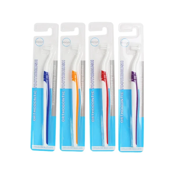 OB003-1 Soft Bristle Orthodontic Cleaning Toothbrush — detail view 2
