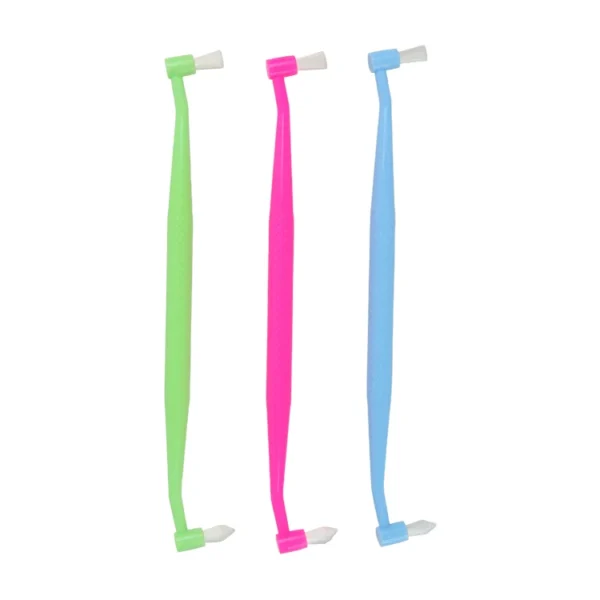 Dual Head Soft Bristle Orthodontic Interdental Toothbrush - view 2 IB023 Dual Head Soft Bristle Orthodontic Interdental Toothbrush — detail view 2