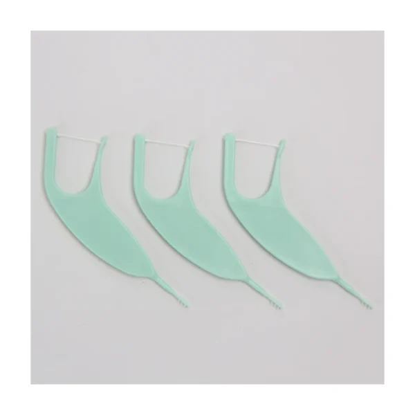 Disposable Dental Floss Toothpick with Proxi-brush - view 3 TC0026 Disposable Dental Floss Toothpick with Proxi-brush — detail view 3