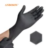 Ha9e333a7e442477b89734b62fc837763v.webp ABC-NIT01-B-2 8 mil Black Diamond-Textured Nitrile Gloves