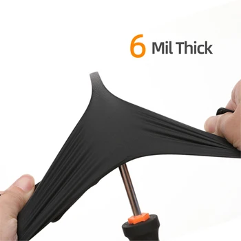 Hbed196c828b9451eb292a317b518d4e4y.webp ABC-NI01-4 6 mil Black Chemical-Resistant Nitrile Gloves