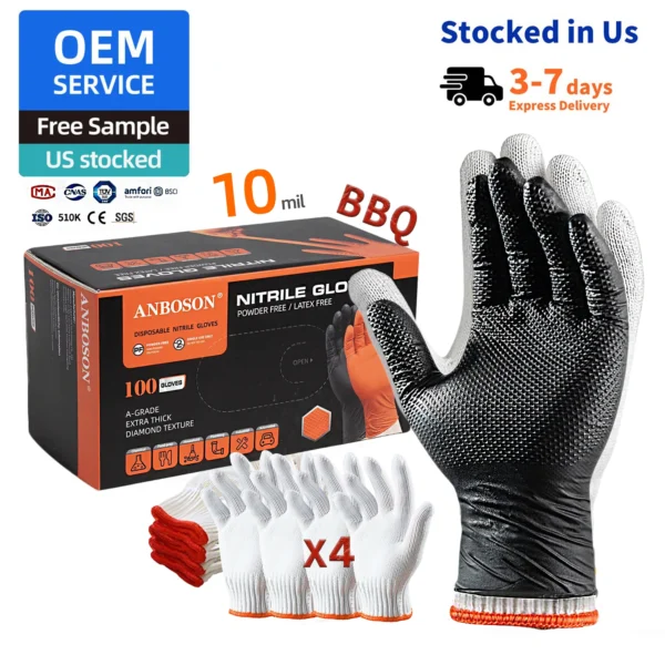 Hc197bf0ce35946718e2db65b27188030P.webp 1601692644846 10 mil BBQ Nitrile Gloves with Cotton Liners