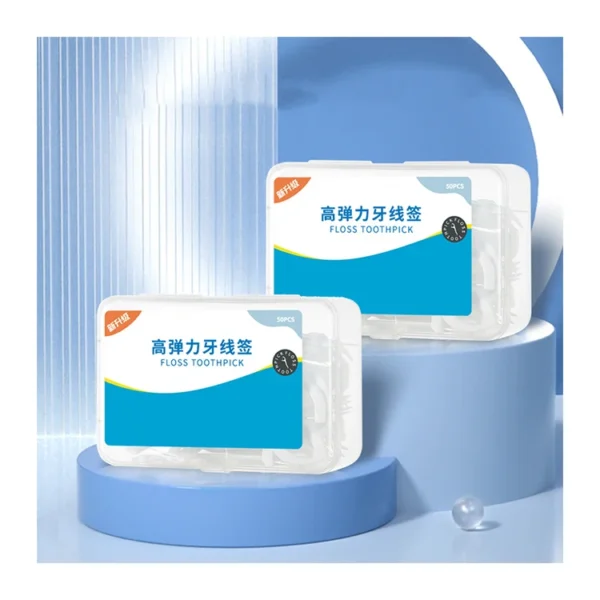 50pcs High-elastic Disposable Dental Floss Toothpick - view 3 TC0020 50-Piece High-elastic Disposable Dental Floss Toothpick — detail view 3