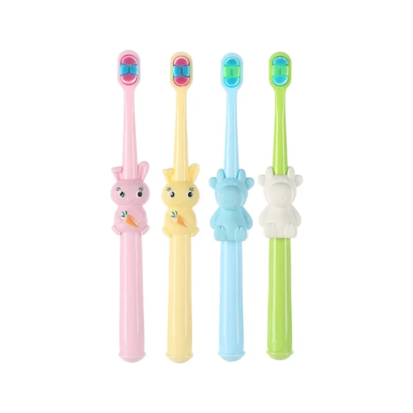 CTB005 0-6 Age Cartoon Rabbit Baby Kids Soft-bristled Toothbrush — detail view 2