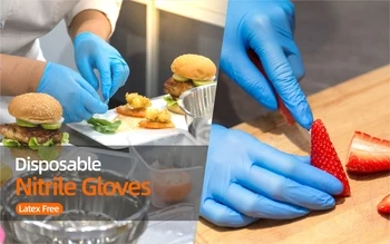 ABC-DG01-2 100-Piece 5 mil Textured Nitrile Gloves
