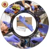 ABC-DG01-4 4–6 mil Ice Blue Disposable Nitrile Gloves